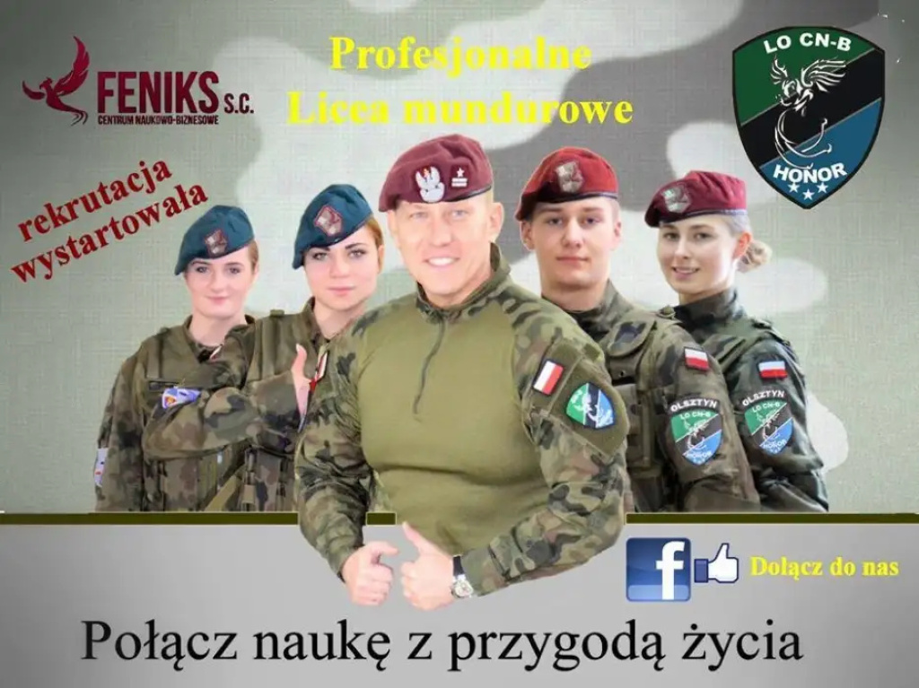 LO z klasami o modułach: wojskowym, policyjnym, strażackim w Wyszkowie!