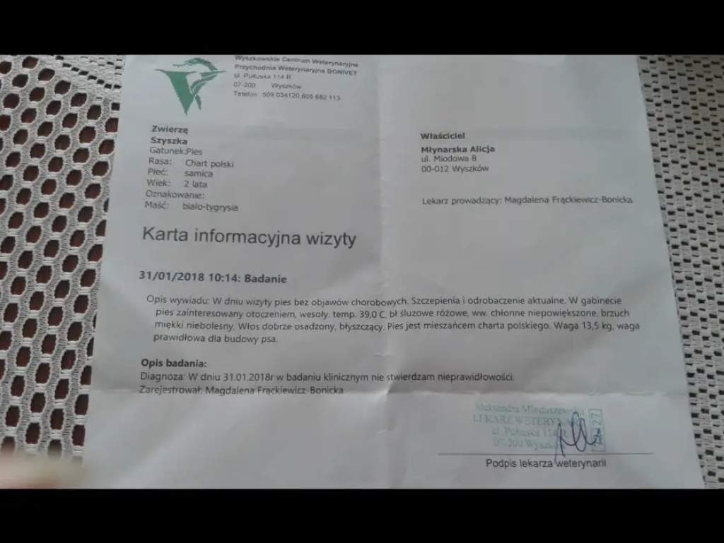 Do Towarzystwa Opieki nad Zwierzętami w Wyszkowie... - list zbulwersowanej właścicielki psa