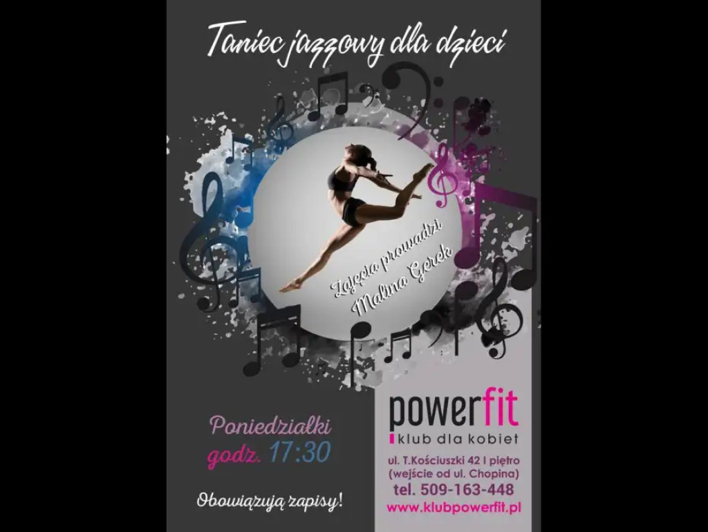 Jazz, taniec towarzyski, nowoczesny, video clip dance, czyli taneczna oferta klubu Power Fit