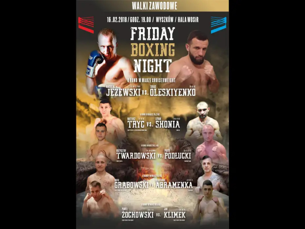 Friday Boxing Night już dziś. Wielka gala boksu w Wyszkowie i z udziałem wyszkowian!