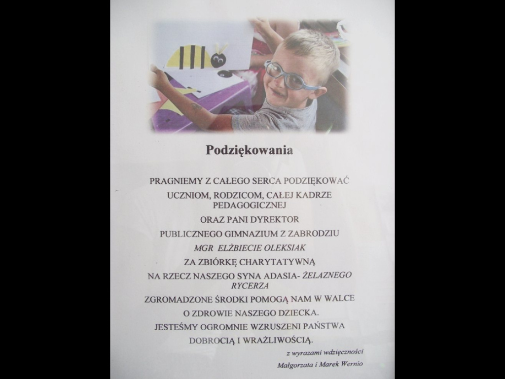 Święto Patrona Szkoły w Gimnazjum w Zabrodziu