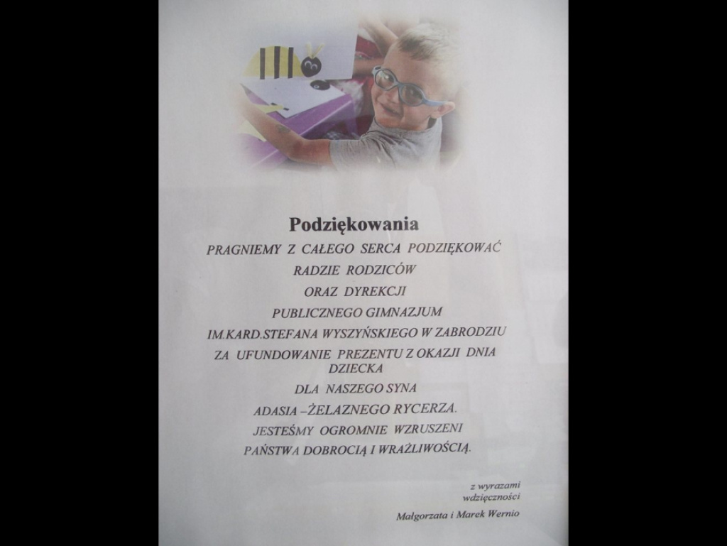 Święto Patrona Szkoły w Gimnazjum w Zabrodziu