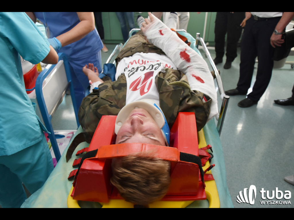 Terrorysta zaatakował wyszkowski szpital i wywołał pożar