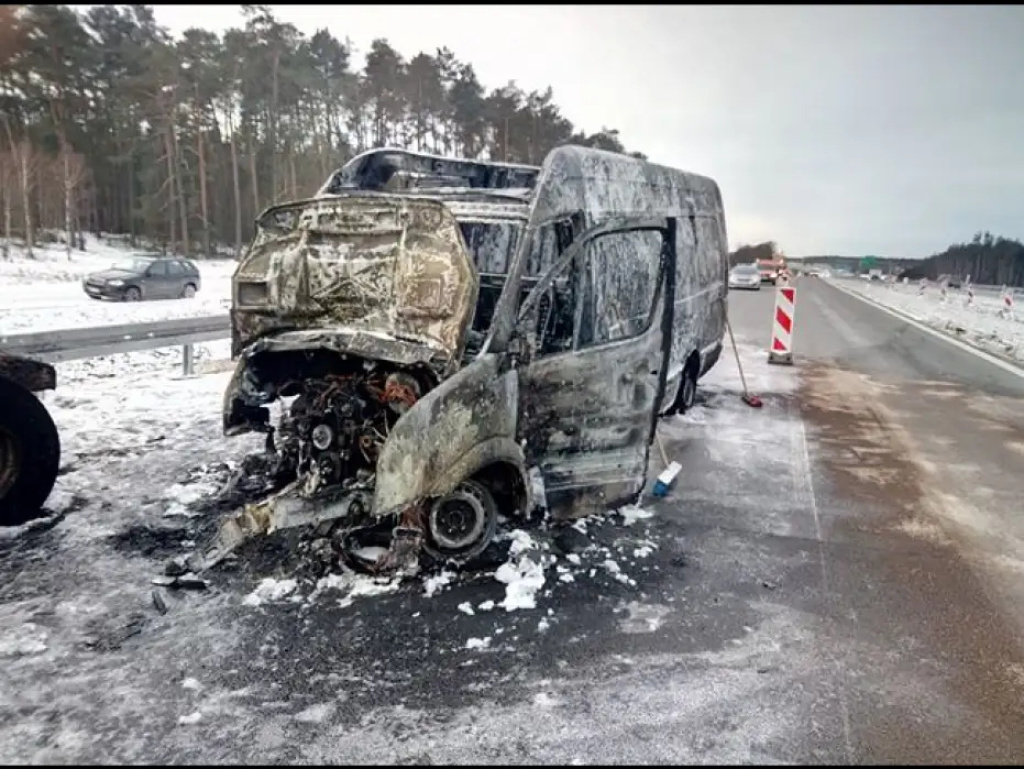 Zderzenie i pożar na 