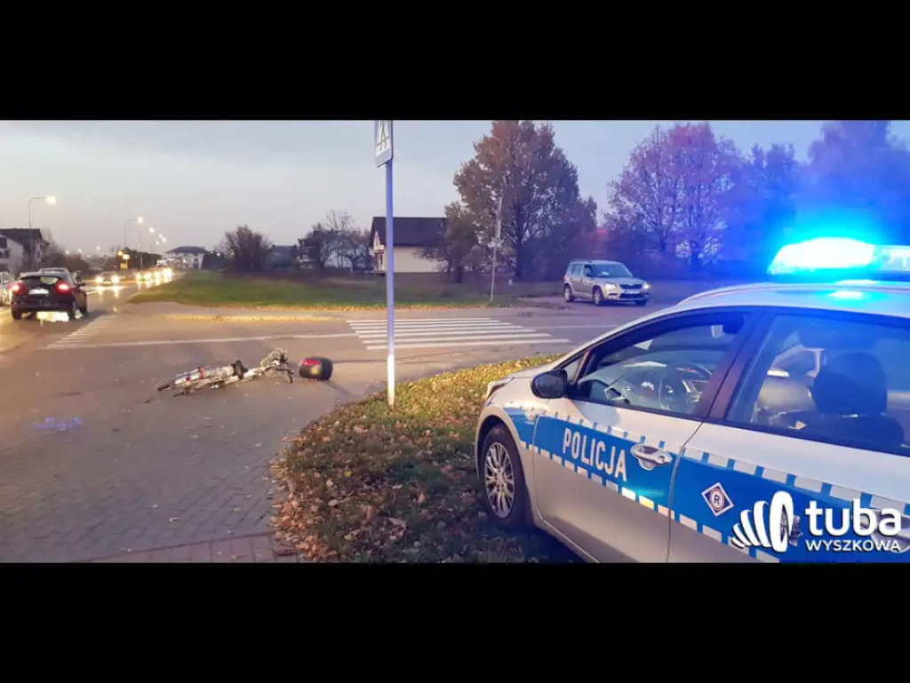 Pijany rowerzysta potrącony na obwodnicy śródmiejskiej