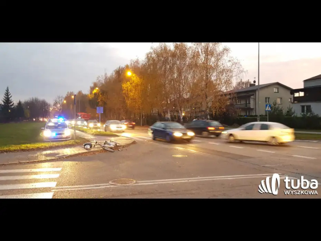 Pijany rowerzysta potrącony na obwodnicy śródmiejskiej