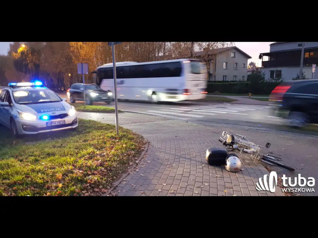 Pijany rowerzysta potrącony na obwodnicy śródmiejskiej