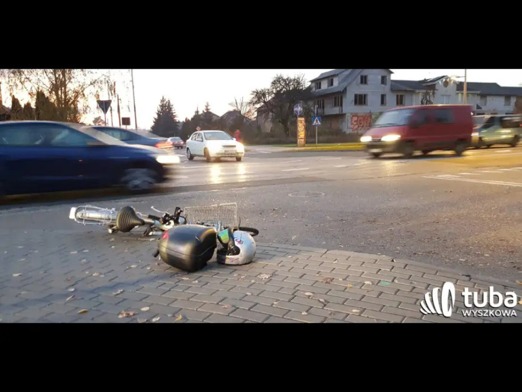Pijany rowerzysta potrącony na obwodnicy śródmiejskiej