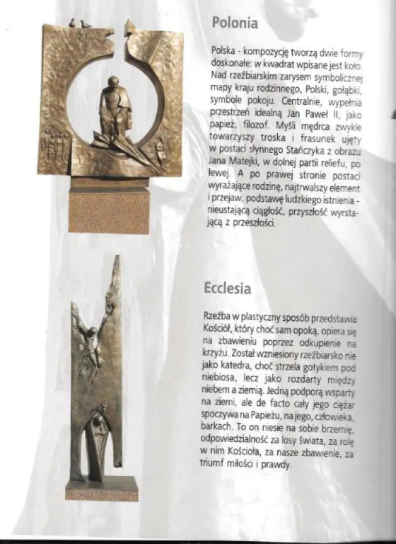 Rzeźba Jana Pawła II stanie na skwerze w Wyszkowie