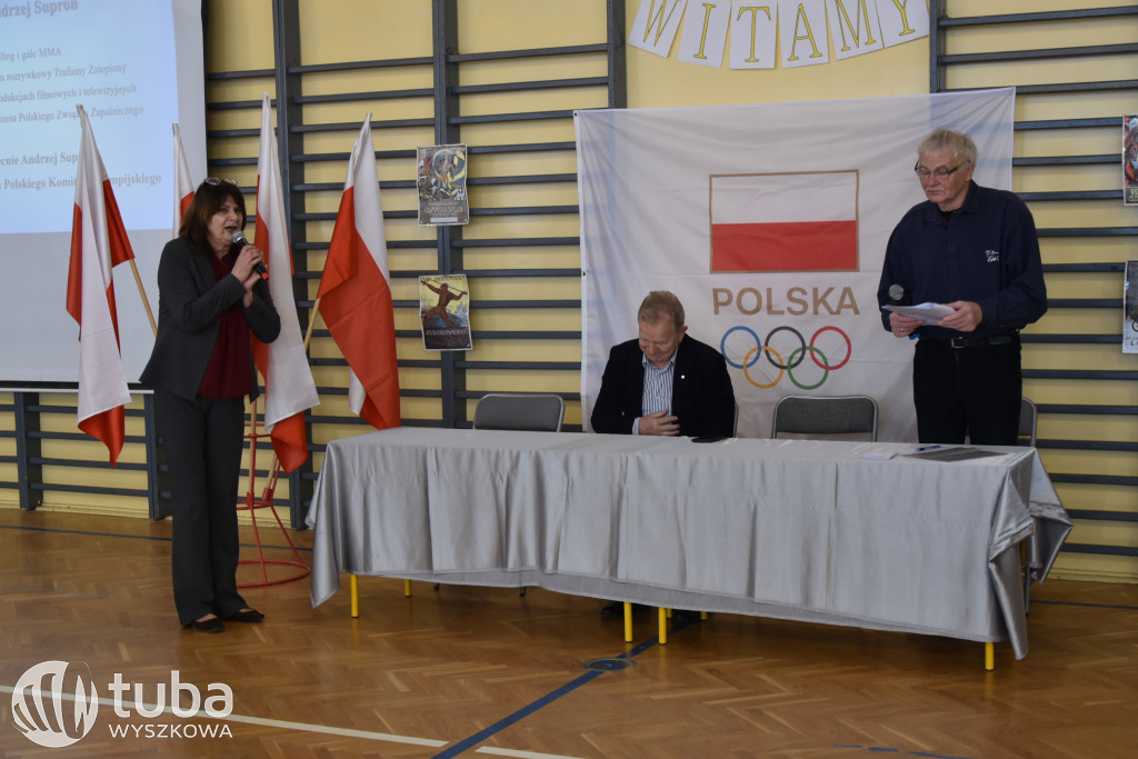 Andrzej Supron na spotkaniu z wyszkowską młodzieżą