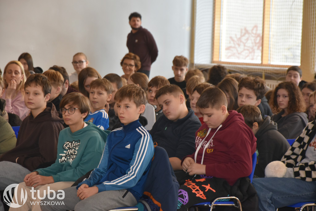 Andrzej Supron na spotkaniu z wyszkowską młodzieżą