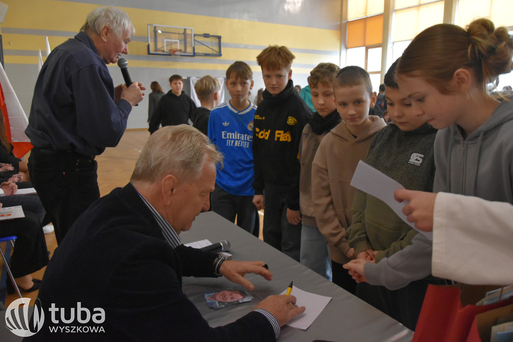 Andrzej Supron na spotkaniu z wyszkowską młodzieżą
