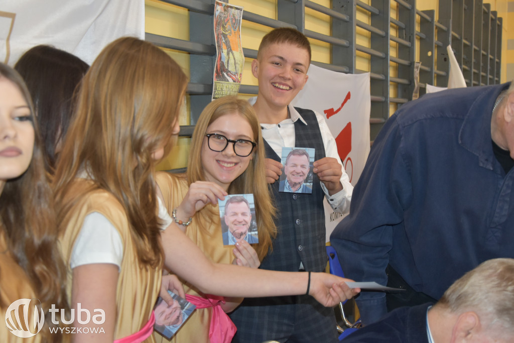 Andrzej Supron na spotkaniu z wyszkowską młodzieżą