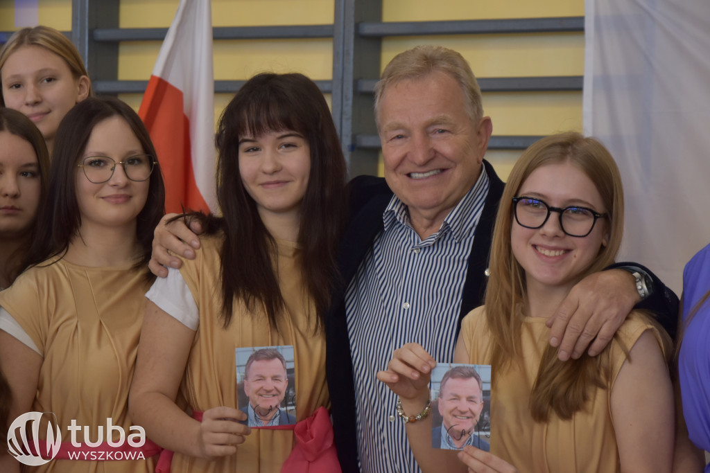 Andrzej Supron na spotkaniu z wyszkowską młodzieżą