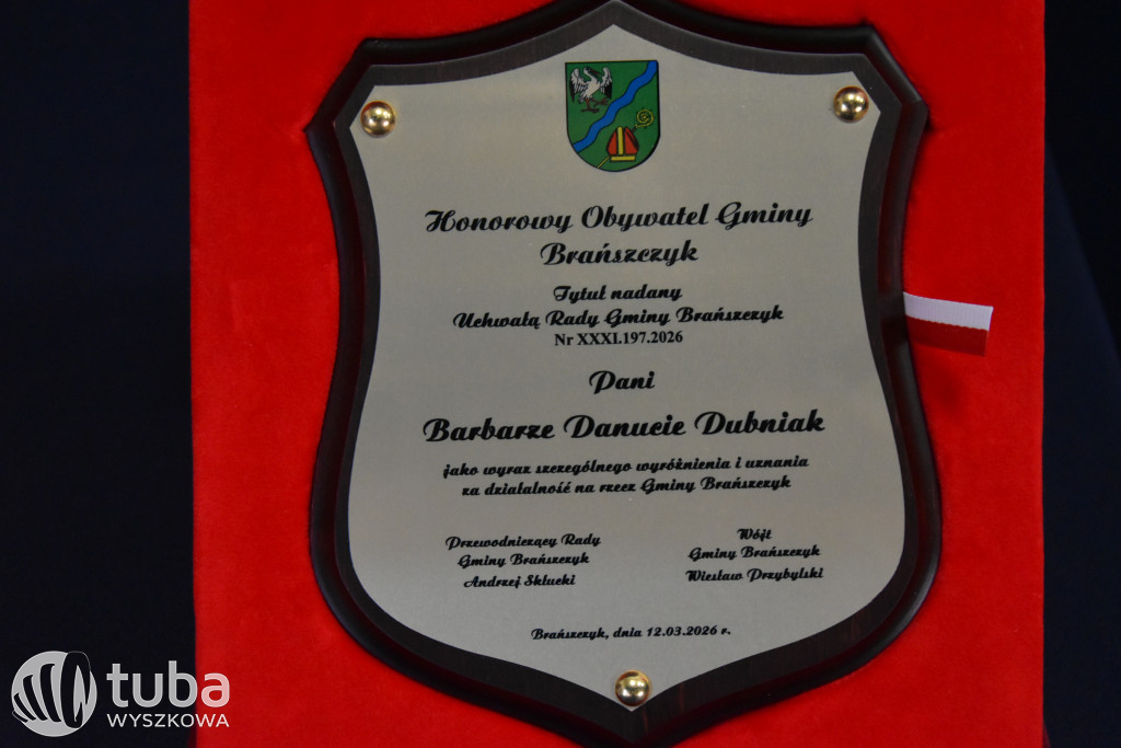 Dr Barbara Dubniak Honorową Obywatelką Gminy Brańszczyk