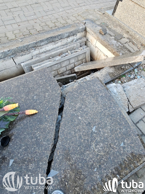 Uszkodzenie nagrobków na wyszkowskim cmentarzu