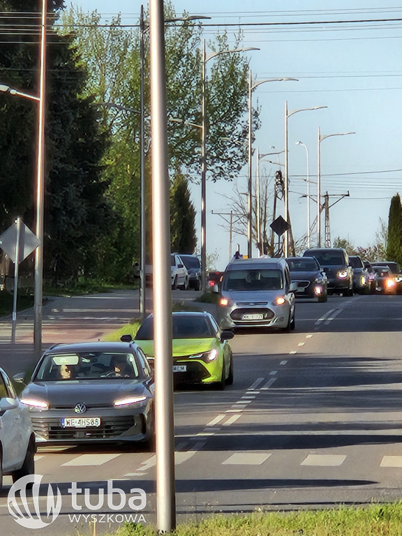 Powroty z weekendu i korki na wyszkowskich drogach