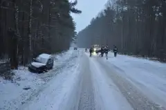 Pijany kierowca wpadł w poślizg