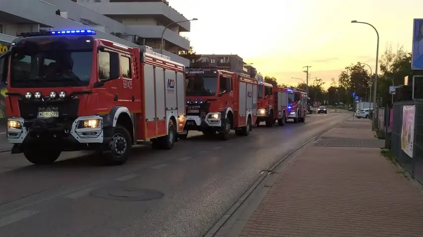 Pożar w Ząbkach. Pomagali strażacy z naszego powiatu