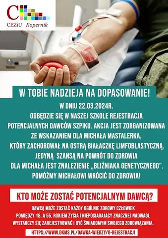 Zostań dawcą dla Michała!