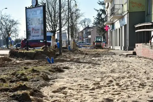 Na budowie ul. Daszyńskiego przestój