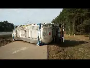 Cysterna wypadła z drogi